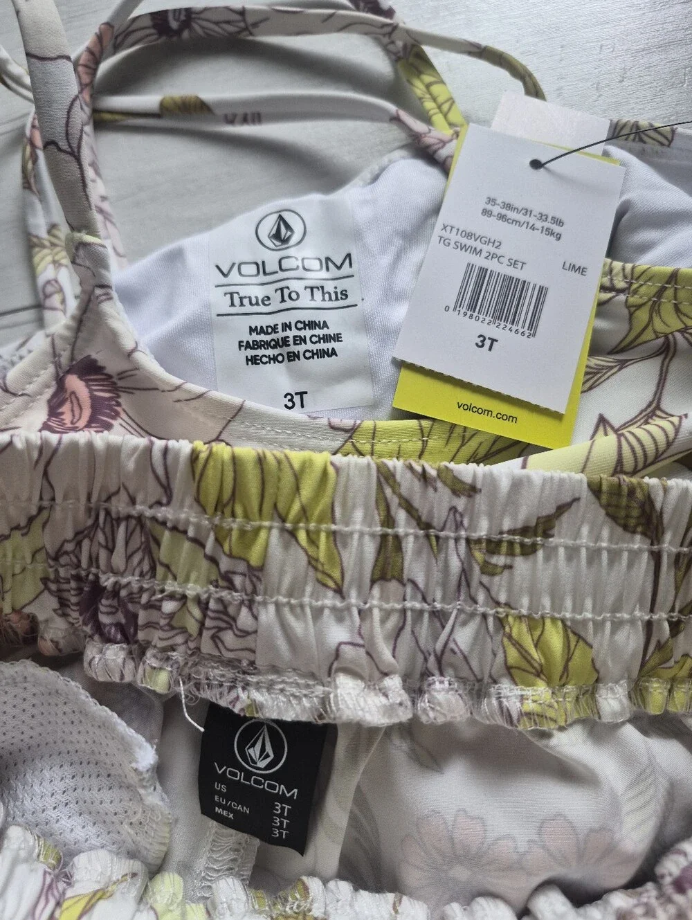 VOLCOM NEW Tropical Garden One Piece Swimsuit & Swim Shorts